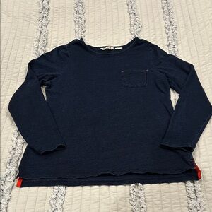 Navy Blue Womens Long Sleeve Shirt